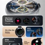 Best AMOLED display smartwatch under 2000 in India 2025-1.4 इंच AMOLED डिस्प्ले, ब्लूटूथ कॉलिंग, हार्ट रेट, SpO2 और लंबी बैटरी लाइफ के साथ बजट स्मार्टवॉच
