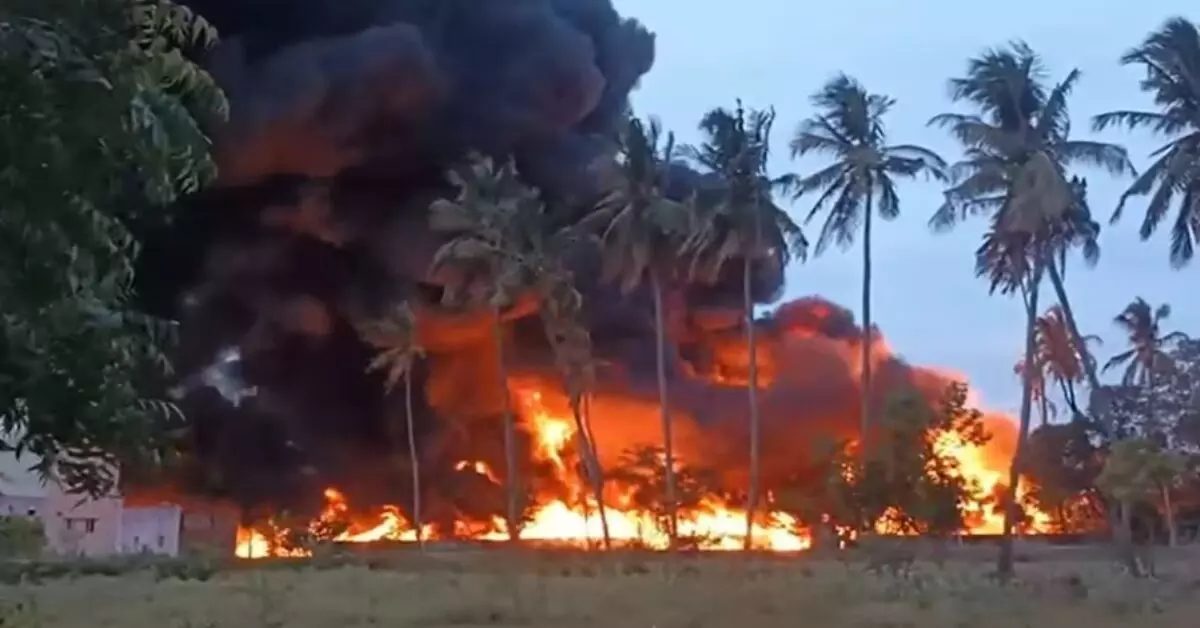 Emergency response to diesel train fire in Tamil Nadu