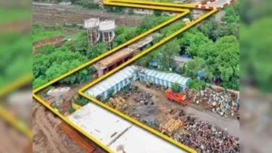 Indore Z-shaped bridge with two sharp turns