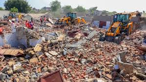 Bulldozer action in Gandhinagar Gujrat