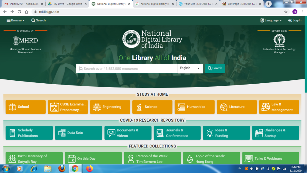 NDLI free educational resources