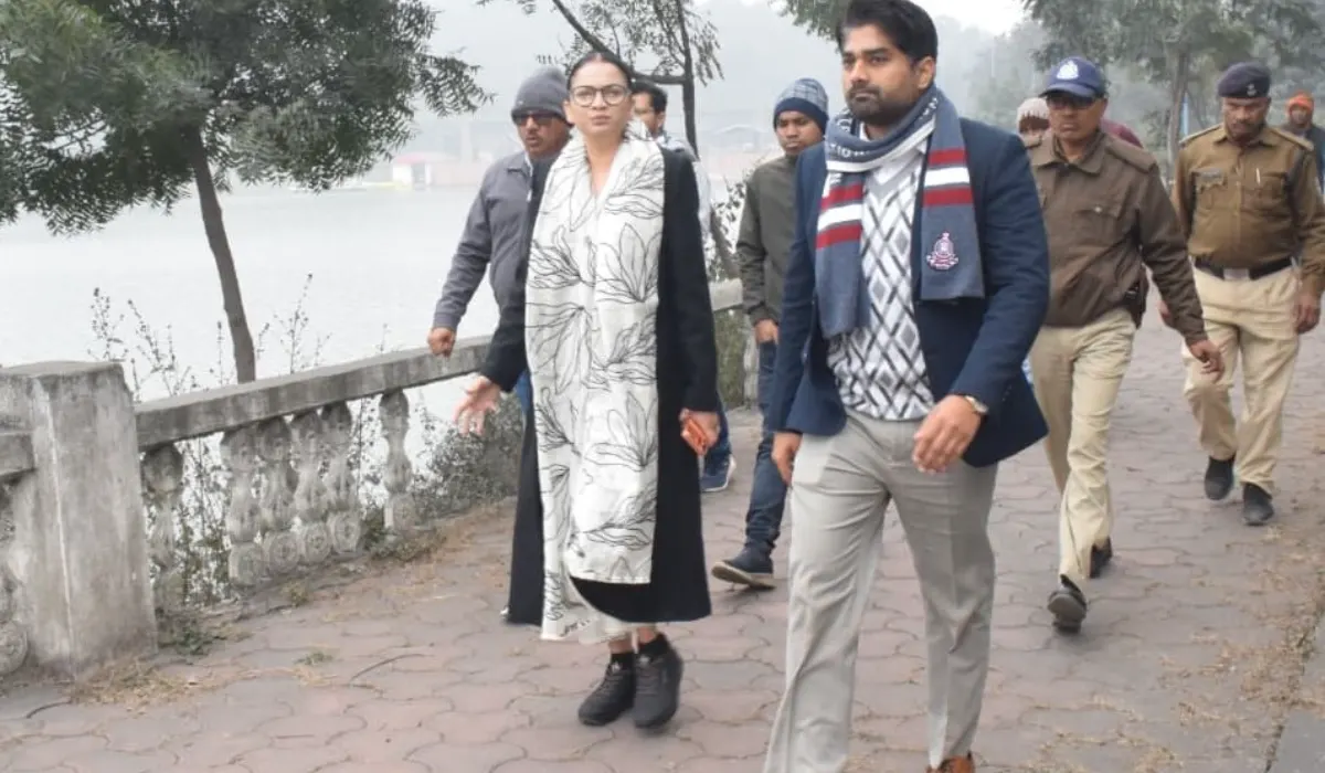 Singrauli collector Gaurav Banel Mudwani Dam eco park inspection